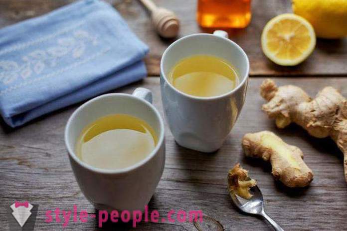 Αδυνάτισμα τσάι με τζίντζερ και λεμόνι: συνταγές, σχόλια