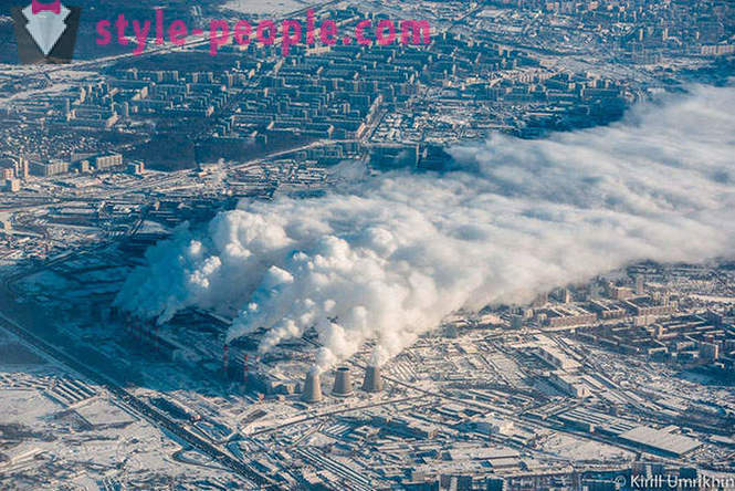 Χειμώνας στη Μόσχα θέα από ψηλά