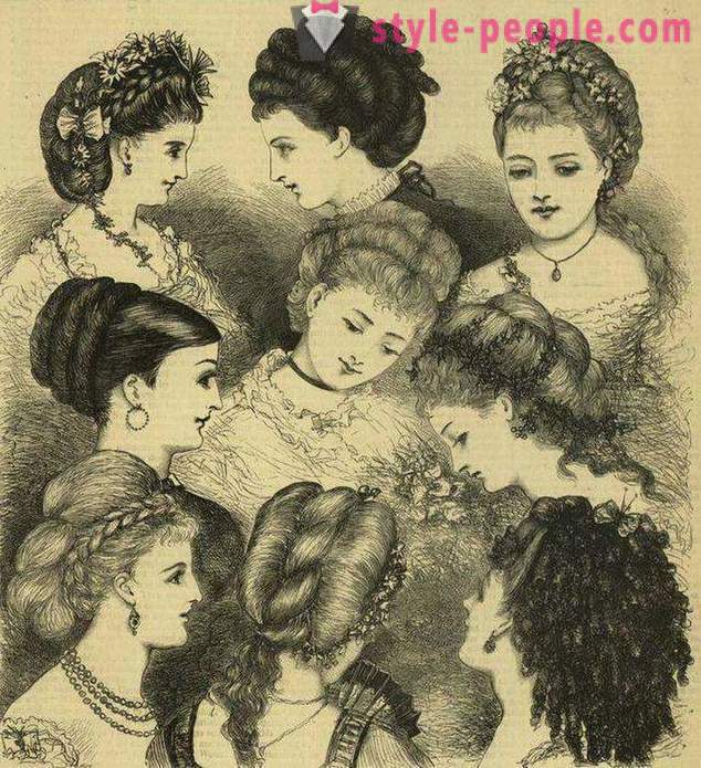 Hairstyles του 19ου αιώνα: μια αναθεώρηση των πασσάλους και φωτογραφίες