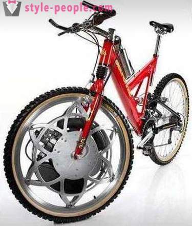 Σχεδιασμένη τροχό για μια συσκευή ποδήλατο, η αρχή λειτουργίας, η αποδοτικότητα της χρήσης