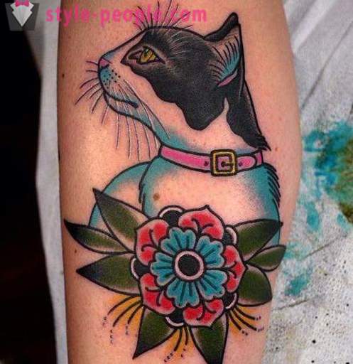 Το τατουάζ στο πόδι του η γάτα: μια φωτογραφία, μια τιμή