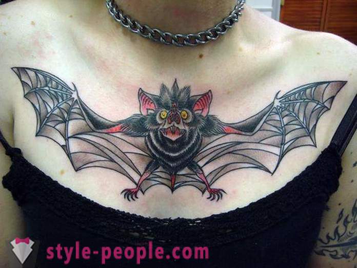 Τατουάζ «νυχτερίδα» - ένα σημάδι ενός υπερήρωα ή σκοτεινές δυνάμεις;
